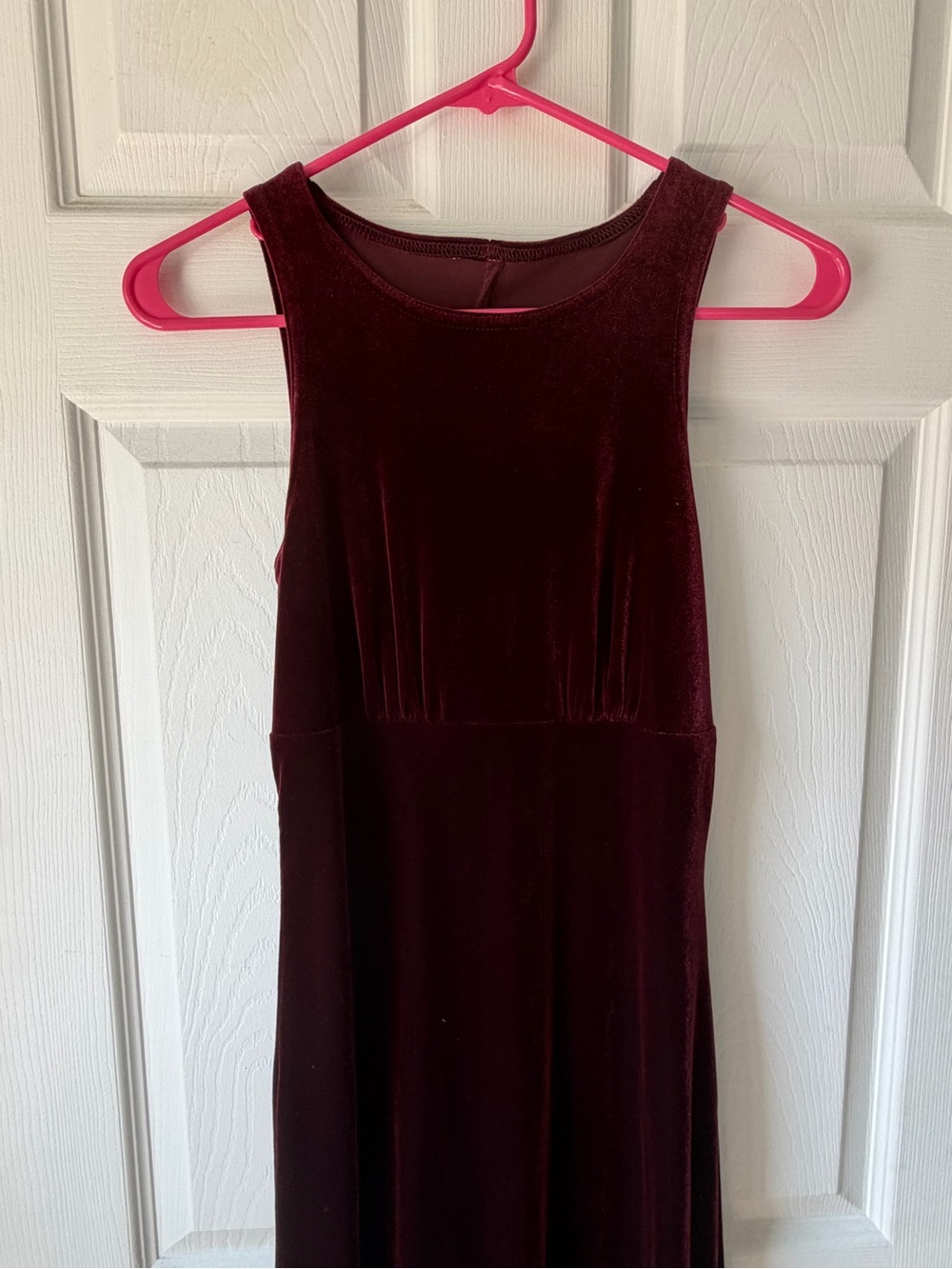 Velvet Maxi Dress in Deep Wine